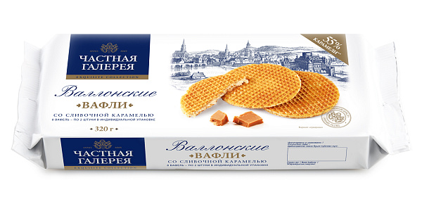 Walloon wafers with cream caramel  