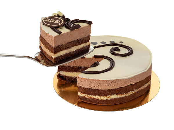Three chocolates cake