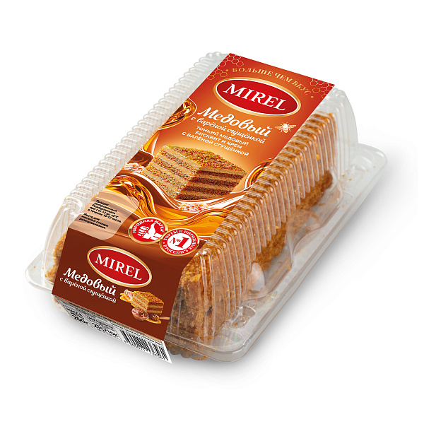 Honey cake with boiled condensed milk cream
