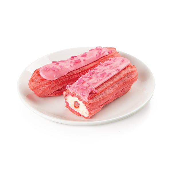 Eclairs with Strawberry and Cream Filling