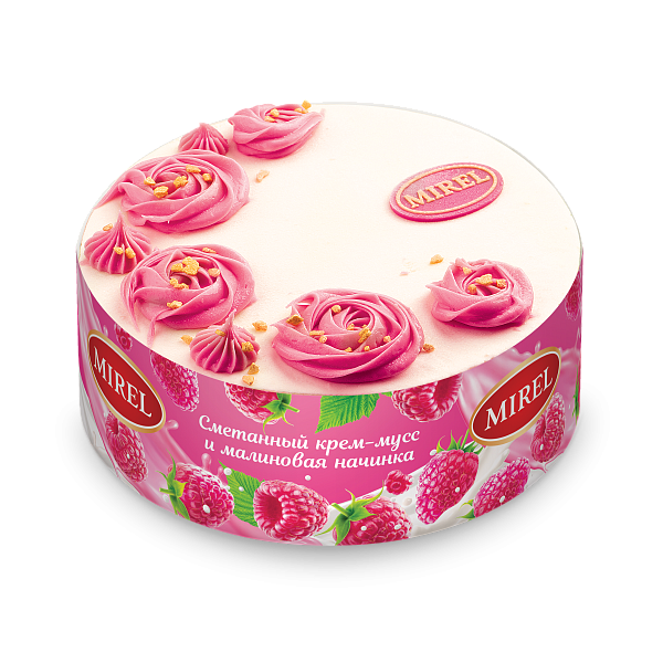 Raspberry sour cream cake