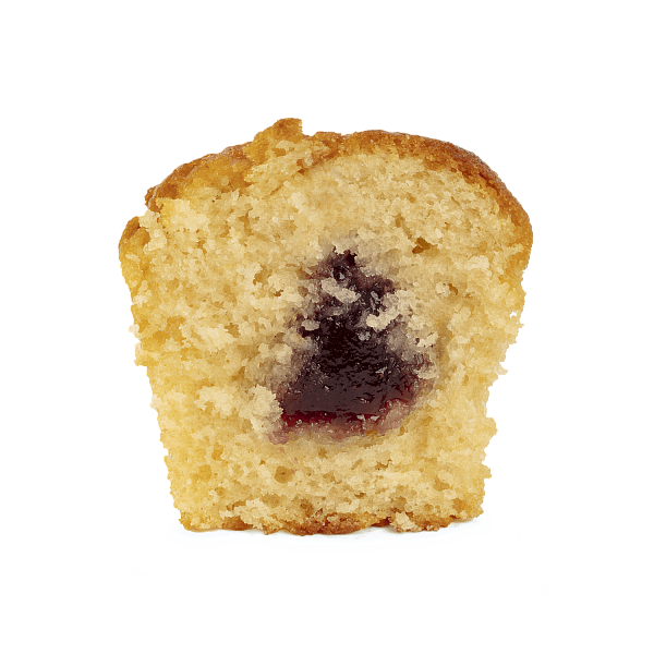 Maffins with blueberry jam 