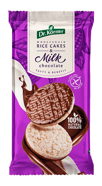 Rice cakes with milk chocolate